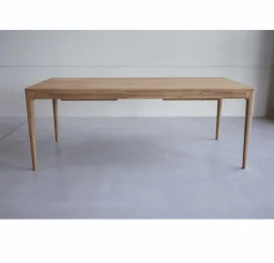 Table à manger extensible en bois massif de chêne Bergamo - NordicStory
