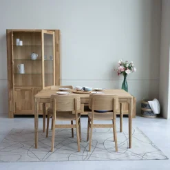 Table à manger extensible en bois massif de chêne Bergamo - NordicStory