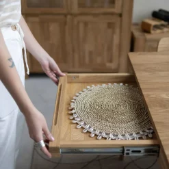 Table à manger extensible en bois massif de chêne Bergamo - NordicStory