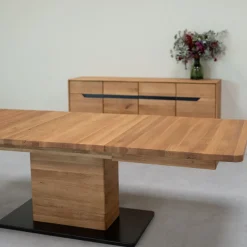 Table à manger extensible en bois massif de chêne Bremen - NordicStory