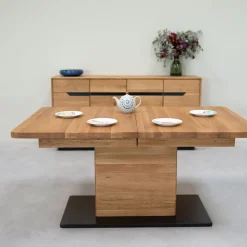 Table à manger extensible en bois massif de chêne Bremen - NordicStory