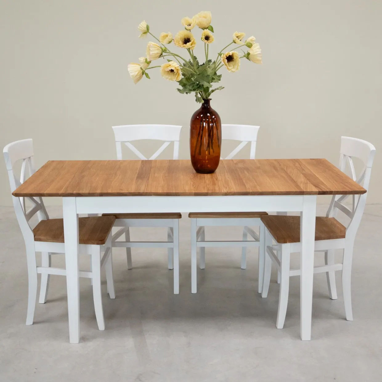 Table à manger extensible en bois massif Lausanne - VESKOR