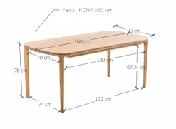 Table à manger fixe en bois massif IKONA - KARPIS