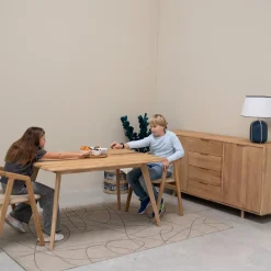 Table à manger fixe en bois massif Suède - VESKOR