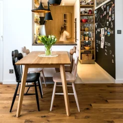 Table à manger fixe en bois massif PREMIER - KARPIS