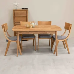 Table à manger rectangulaire en chêne massif Escandi 1 - NordicStory