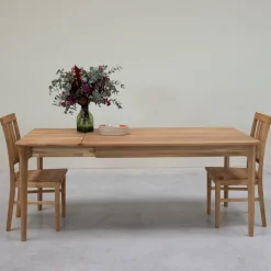 Table à manger rectangulaire extensible en bois massif de chêne Astrid - VESKOR