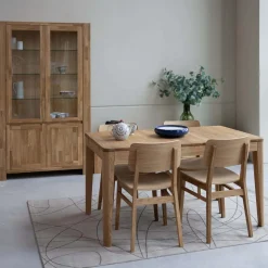 Table à manger rectangulaire extensible en bois massif de chêne Kodama - VESKOR