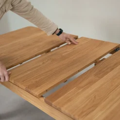 Table à manger rectangulaire extensible en bois massif de chêne Kodama - VESKOR