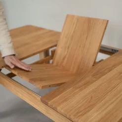 Table à manger rectangulaire extensible en bois massif de chêne Kodama - VESKOR