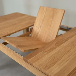 Table à manger rectangulaire extensible en bois massif de chêne Kodama - VESKOR