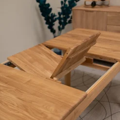 Table à manger rectangulaire extensible en bois massif de chêne Kodama - VESKOR
