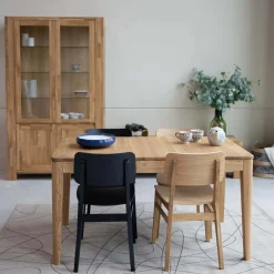 Table à manger rectangulaire extensible en bois massif de chêne Kodama - VESKOR