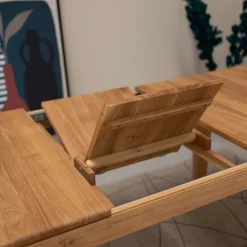 Table à manger rectangulaire extensible en bois massif de chêne Kodama - VESKOR