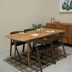 Table à manger rectangulaire extensible en chêne massif Escandi - NordicStory