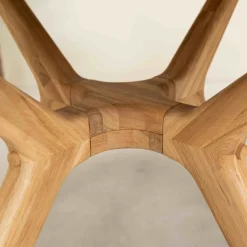 Table à manger ronde extensible en bois massif de chêne Carmen - NordicStory