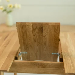 Table à manger ronde extensible en bois massif de chêne Malmo - VESKOR