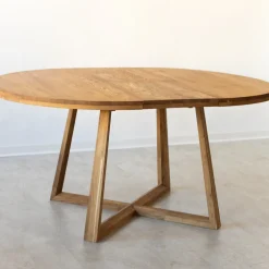 Table à manger ronde extensible en chêne massif MOBY - NordicStory