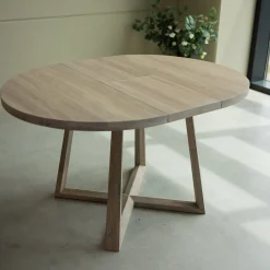 Table à manger ronde extensible en chêne massif MOBY - NordicStory