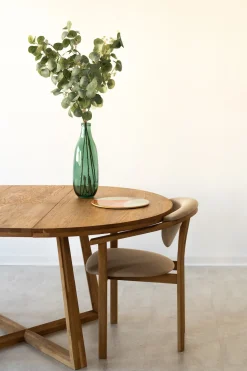 Table à manger ronde extensible en chêne massif MOBY - NordicStory