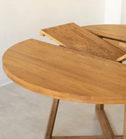 Table à manger ronde extensible en chêne massif MOBY - NordicStory