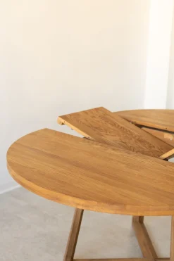 Table à manger ronde extensible en chêne massif MOBY - NordicStory