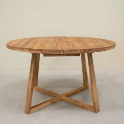 Table à manger ronde extensible en chêne massif MOBY - NordicStory