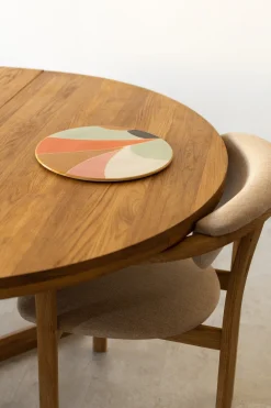 Table à manger ronde extensible en chêne massif MOBY - NordicStory