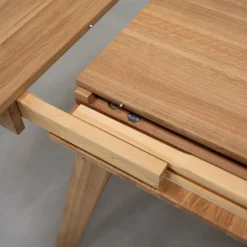 Table à manger ronde extensible en bois massif de chêne Léa - VESKOR