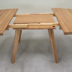 Table à manger ronde extensible en bois massif de chêne Léa - VESKOR