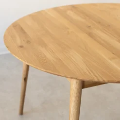 Table à manger ronde extensible en chêne massif Escandi 5 - NordicStory