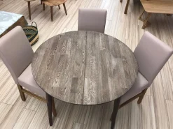Table à manger ronde extensible en chêne massif Escandi 5 - NordicStory