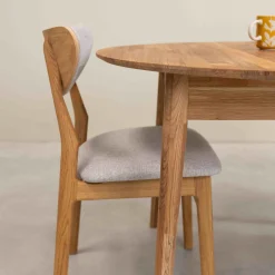 Table à manger ronde extensible en chêne massif Escandi 5 - NordicStory