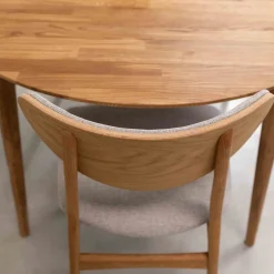 Table à manger ronde extensible en chêne massif Escandi 5 - NordicStory