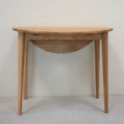Table à manger ronde extensible en bois massif de chêne Luna - VESKOR