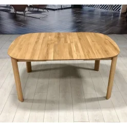 Table à manger ronde extensible en bois massif de chêne Victoria - VESKOR