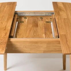 Table à manger ronde extensible en chêne massif Escandi 3 - NordicStory