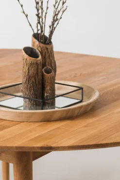 Table à manger ronde extensible en chêne massif Escandi 3 - NordicStory