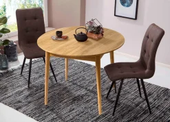 Table à manger ronde extensible en chêne massif Escandi 6 - NordicStory