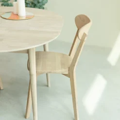 Table à manger ronde extensible en chêne massif Escandi 6 - NordicStory