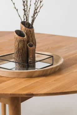 Table à manger ronde extensible en chêne massif Escandi 6 - NordicStory