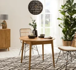 Table à manger ronde extensible en chêne massif Escandi 6 - NordicStory
