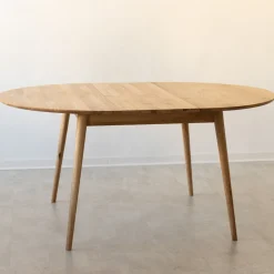 Table à manger ronde extensible en chêne massif Escandi 4 - NordicStory