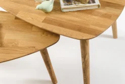 Table basse gigogne en bois massif de chêne Escandi 2 - NordicStory