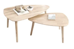 Table basse gigogne en bois massif de chêne Escandi 2 - NordicStory
