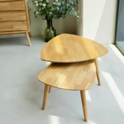 Table basse gigogne en bois massif de chêne Escandi 2 - NordicStory
