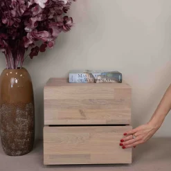 Table de chevet en bois massif de chêne Danemark 2 – NordicStory
