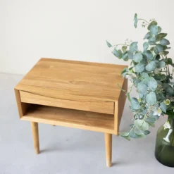 Table de chevet en bois massif de chêne Escandi 2 - NordicStory