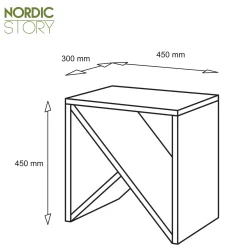 Table de chevet en bois massif de chêne Danemark – NordicStory