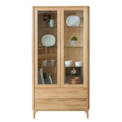 Vitrine en bois massif de chêne Oxford 2 - NordicStory
